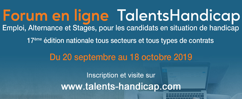 17ème édition nationale du forum en ligne Talents Handicap