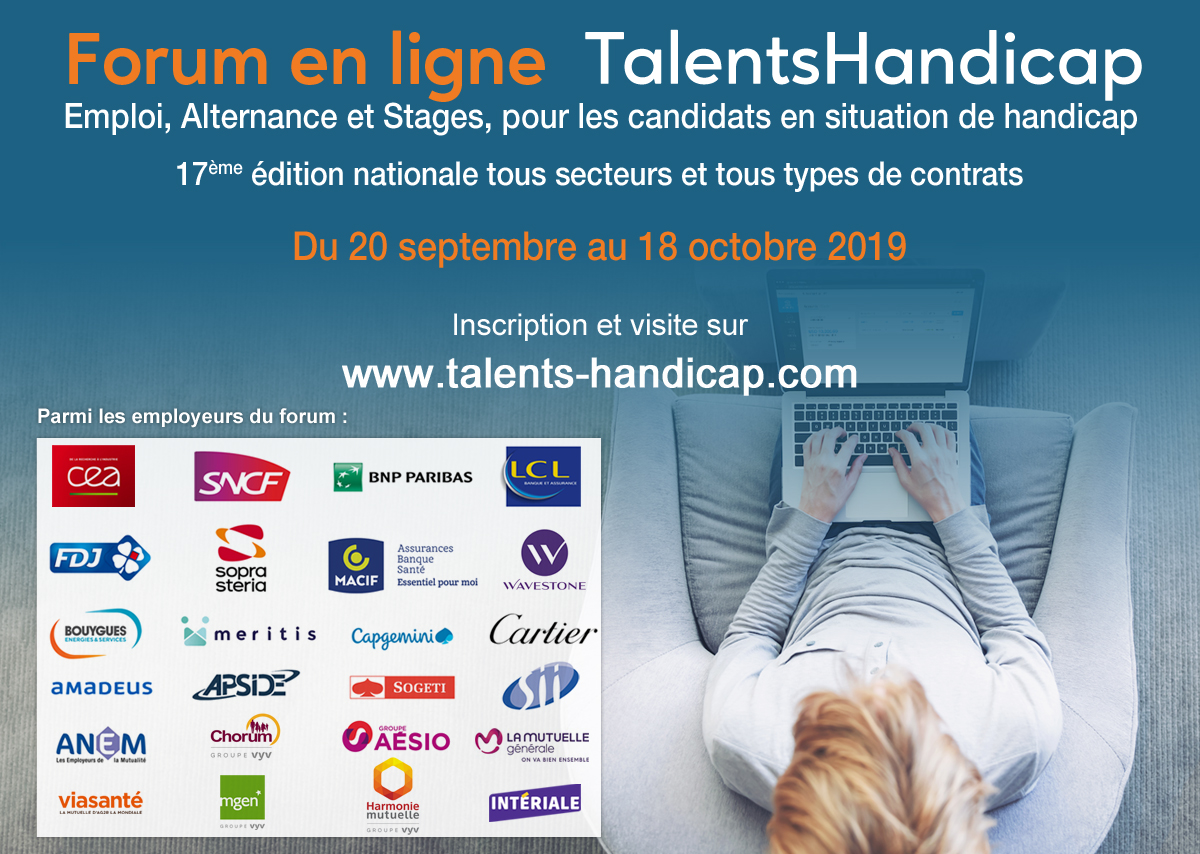 17ème édition nationale du forum en ligne Talents Handicap