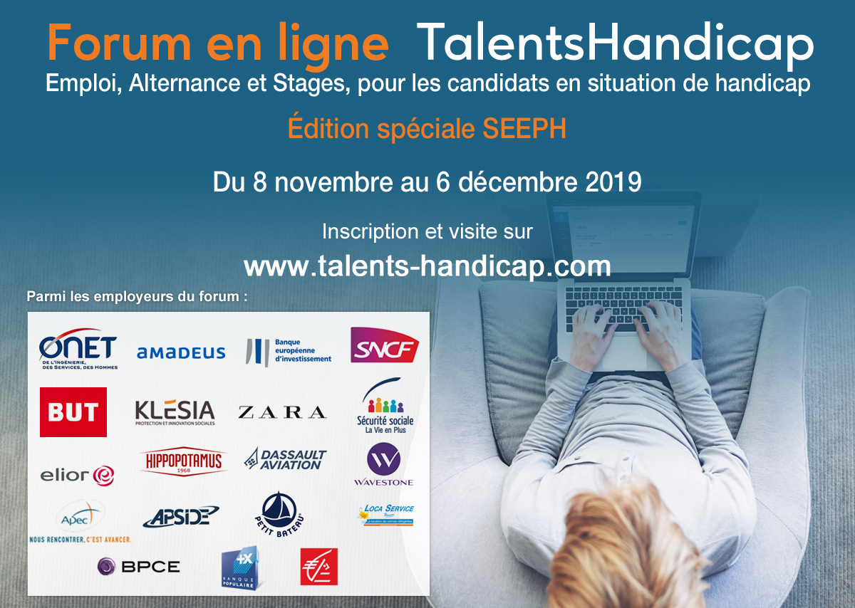 Forum Emploi Talents Handicap : édition en ligne spéciale SEEPH