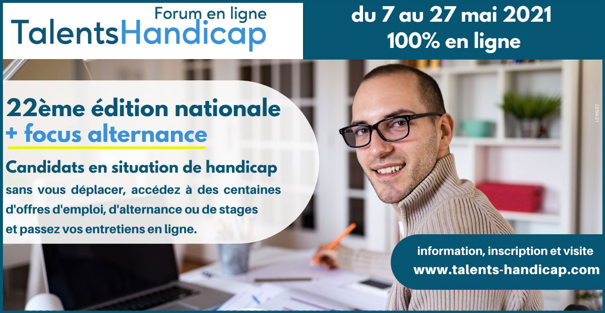 22ème forum en ligne national Talents Handicap