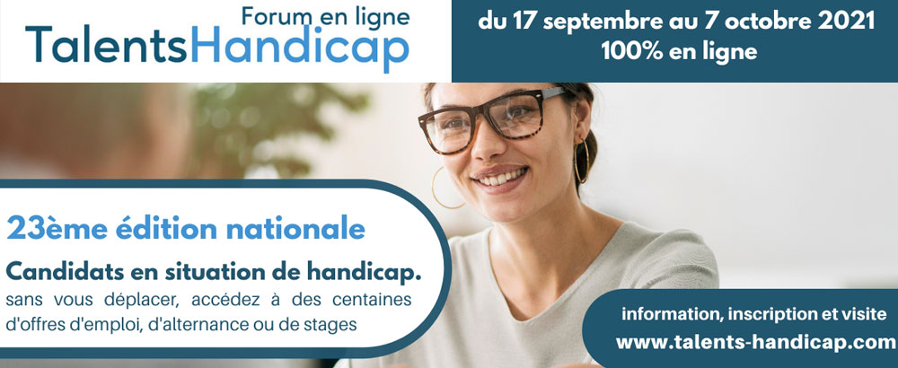 23ème édition nationale du forum en ligne Talents Handicap